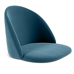 Барный стул вращающийся со спинкой Синий Велюр Vendramin Chair варинант исполнения - 2 | Loft Concept в Самаре