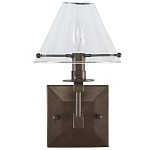 Бра с прозрачным стеклянным абажуром в форме конуса Bartolomeo Bronze варинант исполнения - 3 | Loft Concept в Самаре