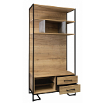 Стеллаж под TV в стиле лофт с открытыми полками и 2-мя ящиками Urban Style Space варинант исполнения - 2 | Loft Concept в Самаре