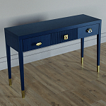 Дизайнерский Письменный стол Elsa Dreams Blue с тремя ящиками варинант исполнения - 3 | Loft Concept в Самаре