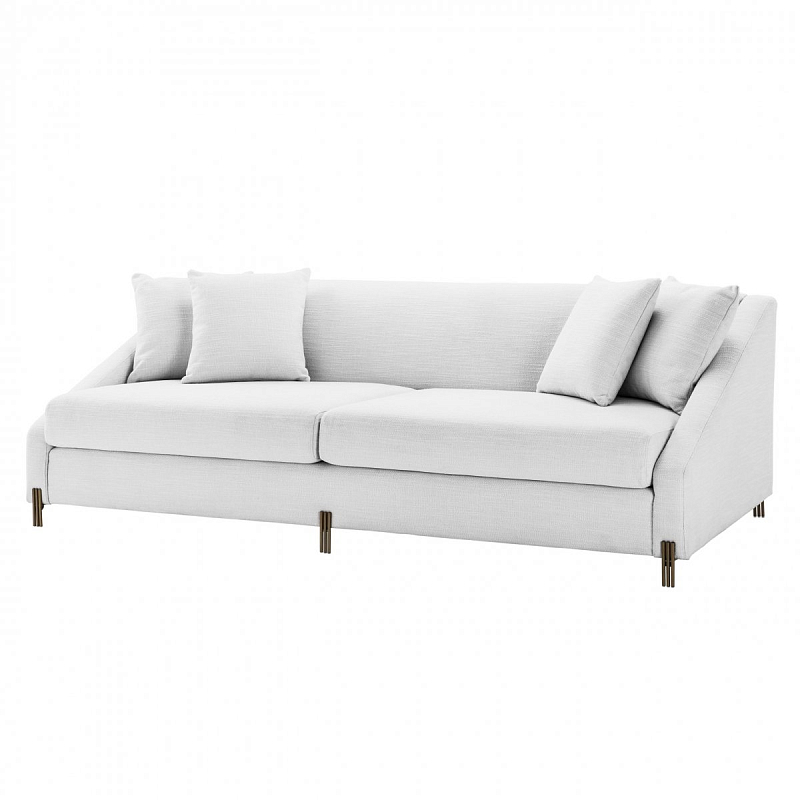 Диван Eichholtz Sofa Candice white Белый Латунь Диван Eichholtz Sofa Candice white Белый Латунь в Самаре | Loft Concept