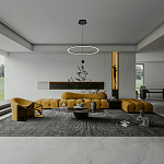 Светодиодная люстра Black LED Circle and Ball Lamp варинант исполнения - 7 | Loft Concept в Самаре