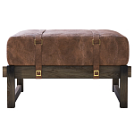 Пуф Duncan винтажная коричневая кожа  варинант исполнения - 1 | Loft Concept в Самаре