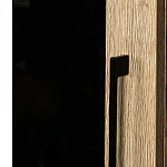 Шкаф-витрина в стиле лофт с чёрной стеклянной дверью Urban Style Space варинант исполнения - 5 | Loft Concept в Самаре