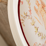 Полукресло из массива бука бежевое с растительным орнаментом Raffael Angel Beige Chair варинант исполнения - 4 | Loft Concept в Самаре