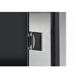 Шкаф-витрина цвета графит с полками и стеклянной дверью Strict Lines варинант исполнения - 4 | Loft Concept в Самаре