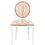 Стул из массива бука бежевый с растительным орнаментом Raffael Angel Beige Chair варинант исполнения - 1 | Loft Concept в Самаре