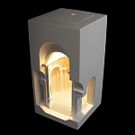 Встраиваемый в стену гипсовый светильник под покраску с арками и рельефными колоннами Antiquity Athena варинант исполнения - 3 | Loft Concept в Самаре