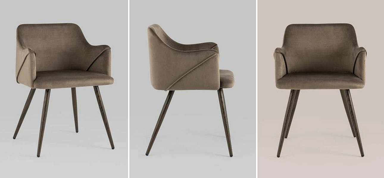 Стул Monarch Chair Коричневый Велюр Стул Monarch Chair Коричневый Велюр - Loft-Concept в Самаре