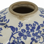 Ваза округлой формы с синим цветочным узором Blue & White Ornament  варинант исполнения - 2 | Loft Concept в Самаре