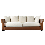 Элитарный современный диван Birmingham с кожаной спинкой варинант исполнения - 4 | Loft Concept в Самаре