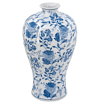 Ваза фарфоровая высокая с синими цветочными мотивами Independence варинант исполнения - 1 | Loft Concept в Самаре