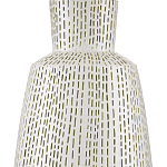 Настольная лампа с корпусом в форме вазы и белым абажуром Lots of Strokes варинант исполнения - 1 | Loft Concept в Самаре