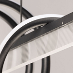 Люстра линейная черного цвета с волнообразным металлическим элементом Luke Lampco Tracer Lamp варинант исполнения - 9 | Loft Concept в Самаре