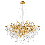 Люстра подвесная с прозрачными стеклянными подвесками в форме капель Диаметр 100 см Droplet Chandelier варинант исполнения - 4 | Loft Concept в Самаре