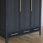 Большой Шкаф Primo Черный дуб с 3 дверьми и 3 выдвижными ящиками варинант исполнения - 3 | Loft Concept в Самаре