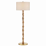 Торшер с цилиндрическим тканевым абажуром на каркасе волнистой формы Rotation варинант исполнения - 1 | Loft Concept в Самаре