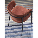 Стул полукруглый мягкий с буклированной обивкой Chair with Boucle Upholstery варинант исполнения - 5 | Loft Concept в Самаре
