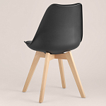 Стул с основой из пластика и мягким сиденьем Arvika Black варинант исполнения - 5 | Loft Concept в Самаре