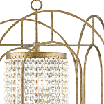 Люстра золотая с внутренним цилиндром из хрустальных бусин Romantic Lantern варинант исполнения - 1 | Loft Concept в Самаре