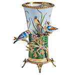 Ваза из фарфора с птицами на бронзовой ветке Garden of Eden варинант исполнения - 1 | Loft Concept в Самаре