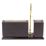 Настольный письменный набор из мрамора с часами и ручкой Marble Accessory варинант исполнения - 3 | Loft Concept в Самаре