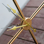 Часы настенные зеркальные с золотым металлическим циферблатом Mirror Tower Clock варинант исполнения - 3 | Loft Concept в Самаре