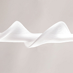 Люстра горизонтальная с волнистым белым плафоном Golden Swirl варинант исполнения - 5 | Loft Concept в Самаре