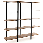 Стеллаж из массива дуба и стали Robson Rack Industrisal Metal Rust варинант исполнения - 1 | Loft Concept в Самаре