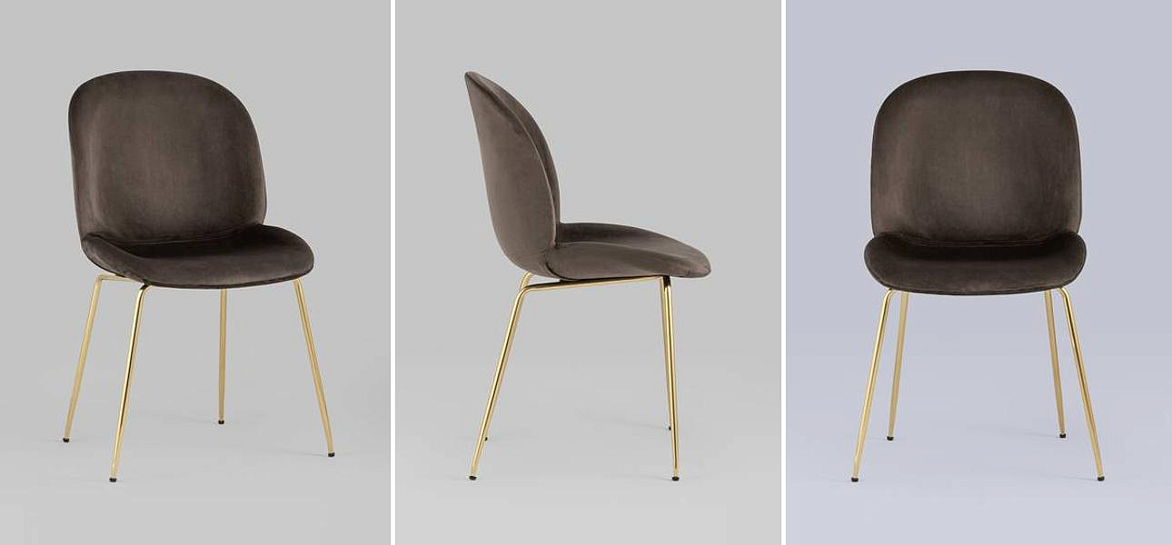 Стул Коричневый Велюр Vendramin Chair Стул Коричневый Велюр Vendramin Chair - Loft-Concept в Самаре