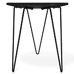 Стол журнальный с круглой столешницей из стекла Gold and Black Marble варинант исполнения - 4 | Loft Concept в Самаре