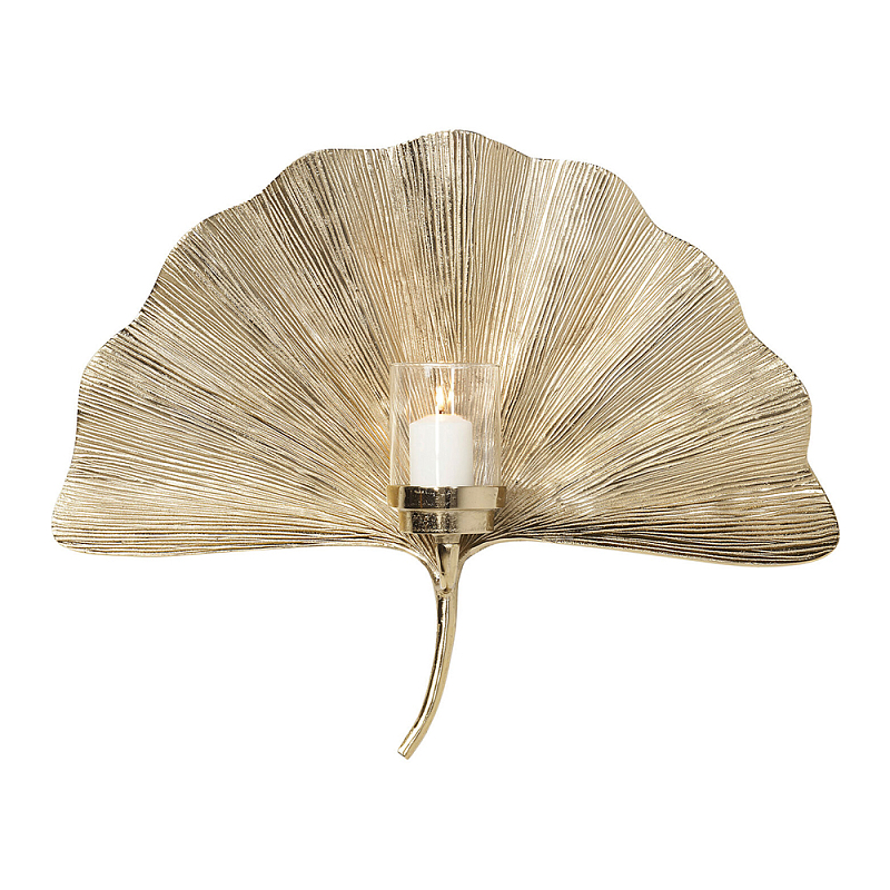 Большой Настенный Подсвечник золотой Лист Пальмы Золотой в Самаре | Loft Concept 