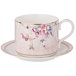 Чайный набор из фарфора с цветочным принтом на 6 персон 12 предметов Flower Porcelain Collection варинант исполнения - 1 | Loft Concept в Самаре