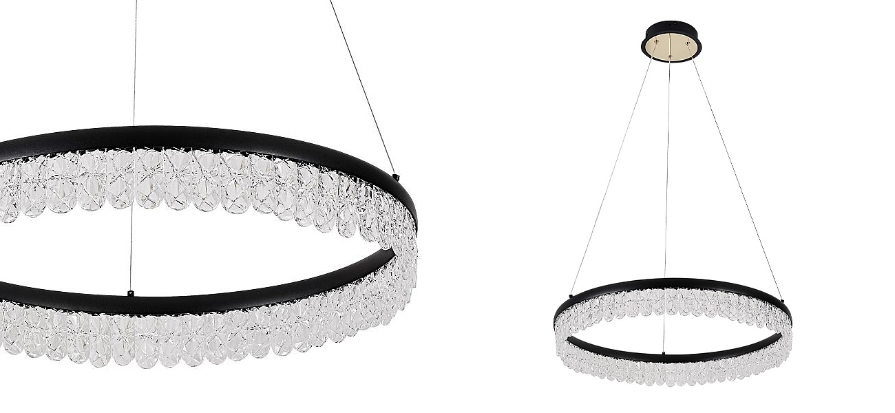 Круглая светодиодная люстра Pettico Black Круглая светодиодная люстра Pettico Black - Loft-Concept в Самаре