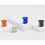 Matis журнальный столик красный из металла и кожи варинант исполнения - 2 | Loft Concept в Самаре