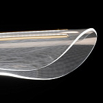 Люстра линейная с прозрачным волнообразным плафоном Wave Line варинант исполнения - 6 | Loft Concept в Самаре