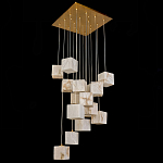 Люстра подвесная с квадратными плафонами из натурального камня Glowing Spheres варинант исполнения - 3 | Loft Concept в Самаре