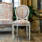 Стул из массива бука бежевый с растительным орнаментом Raffael Angel Beige Chair варинант исполнения - 6 | Loft Concept в Самаре