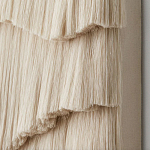 Светло-Бежевое Панно из нитей White Landscape Wall Hanging варинант исполнения - 3 | Loft Concept в Самаре