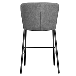 Стул барный серый с широкой закругленной спинкой Bar Chair Gray варинант исполнения - 4 | Loft Concept в Самаре