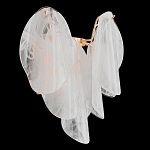 Бра из полупрозрачных овальных лепестков из стекла с металлическим основанием золотого цвета Nazaire Glass Lighting варинант исполнения - 1 | Loft Concept в Самаре