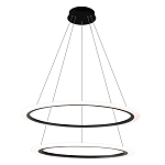 Люстра подвесная светодиодая с двумя черными кольцами Ring Horizontal варинант исполнения - 1 | Loft Concept в Самаре
