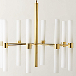 Люстра золотая с 16-ю тонкими цилиндрическими плафонами Shoulders варинант исполнения - 1 | Loft Concept в Самаре