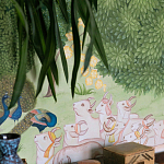 Обои ручная роспись Dandaka Glades Original colourway on painted Xuan paper варинант исполнения - 2 | Loft Concept в Самаре