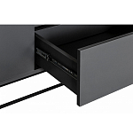 ТВ-тумба цвета графит с  2-мя дверцами и ящиком Strict Lines варинант исполнения - 4 | Loft Concept в Самаре