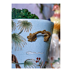 Кашпо из голубого фарфора с бронзовыми элементами Blue Garden варинант исполнения - 6 | Loft Concept в Самаре