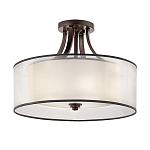 Потолочный светильник с двойным цилиндрическим плафоном из белого стекла и прозрачной органзы Kichler варинант исполнения - 17 | Loft Concept в Самаре