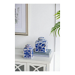 Ваза с крышкой в китайском стиле Oriental Blue & White Ornament Vases варинант исполнения - 4 | Loft Concept в Самаре
