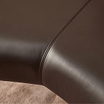 Кушетка с деревянным каркасом и сиденьем из коричневой натуральной кожи Moon Walnut Furniture варинант исполнения - 2 | Loft Concept в Самаре