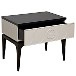 Тумбочка прикроватная с ящиком черно-серого цвета Noble Nightstand варинант исполнения - 2 | Loft Concept в Самаре